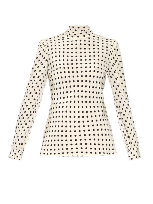 Polka-dot print silk blouse | REDValentino | MATCHESFASHION UK