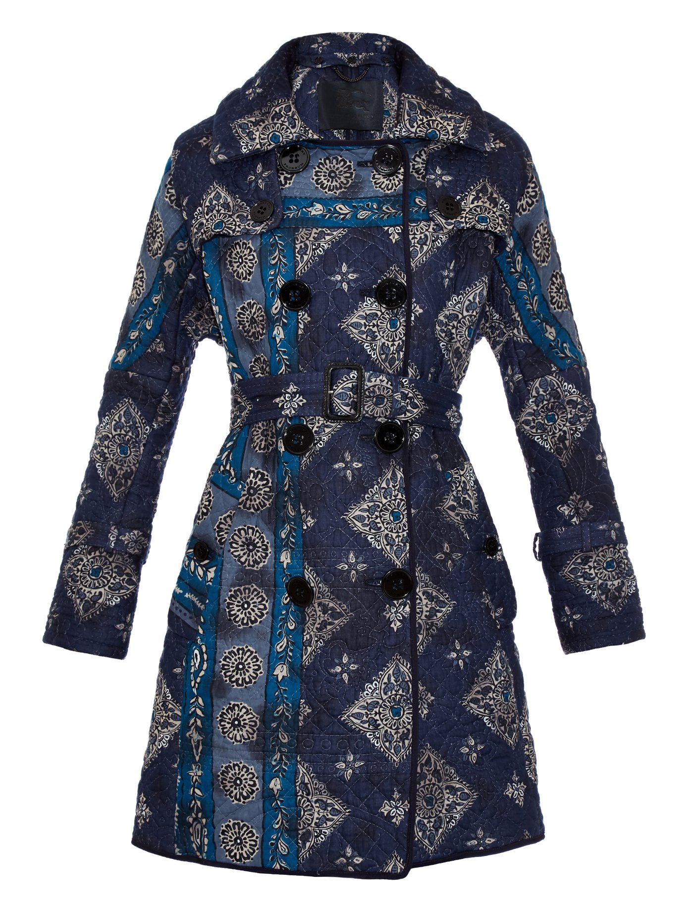 Paisley Print Quilted Trench Coat Burberry Prorsum Matchesfashion Jp