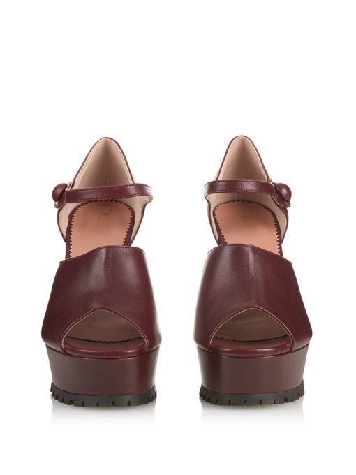 Leather platform Mary-Jane sandals | REDValentino | MATCHESFASHION UK