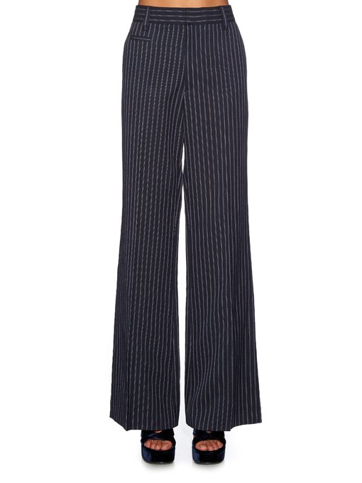 Pinstriped wide-leg wool trousers | Marc Jacobs | MATCHESFASHION UK