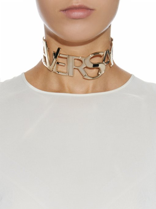 Versace（ヴェルサーチェ）Logo choker 