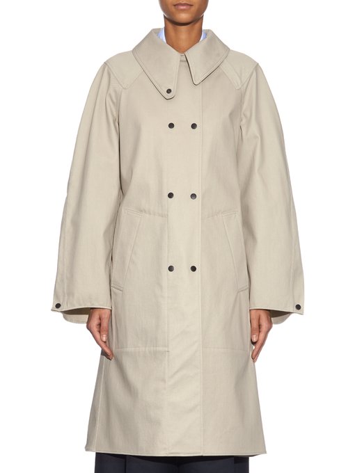 Compact gabardine long-sleeved coat | Lemaire | MATCHESFASHION UK