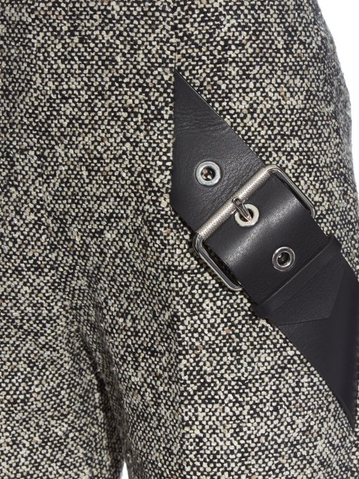 Belt-detail tweed trousers | Balenciaga | MATCHESFASHION UK