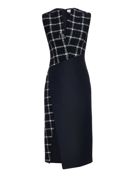 Contrast sleeveless wool-blend dress | Balenciaga | MATCHESFASHION US