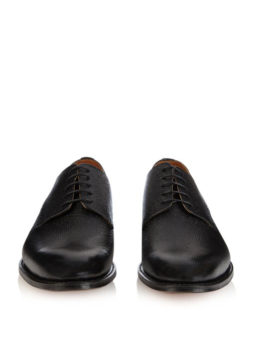 Toby grained-leather derby shoes 
