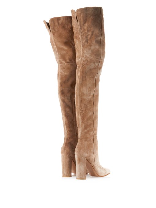 sergio rossi over the knee suede boots