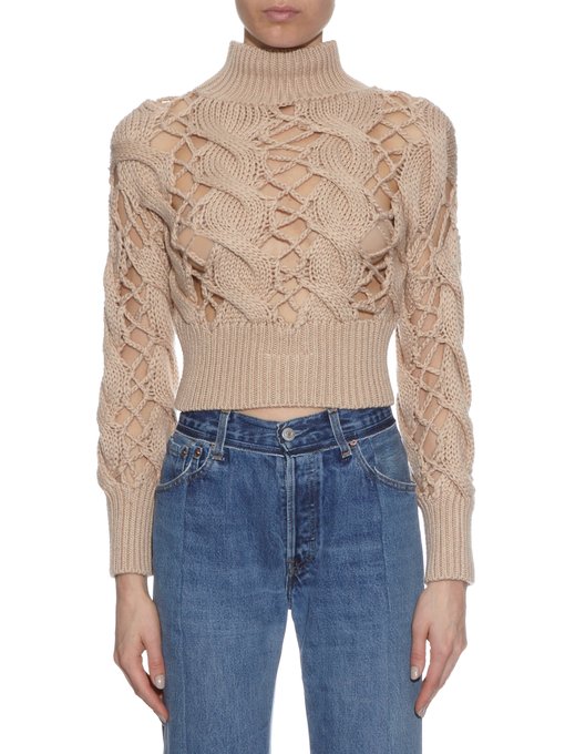 Chunky cable-knit sweater | MM6 Maison Margiela | MATCHESFASHION US