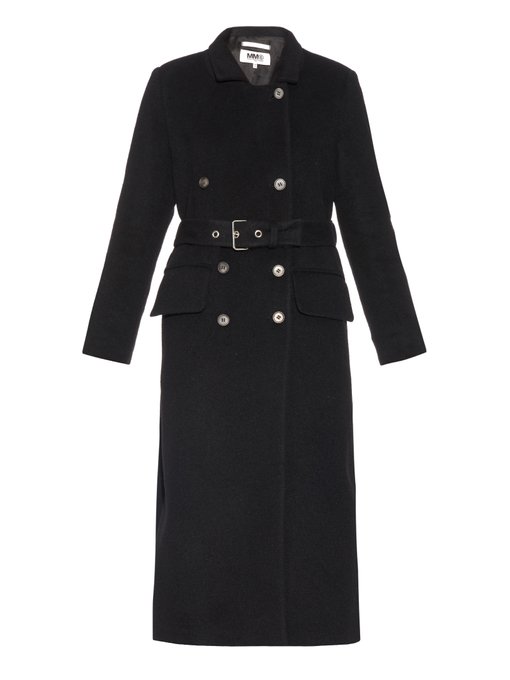 Double-breasted wool and mohair-blend coat | MM6 Maison Margiela ...