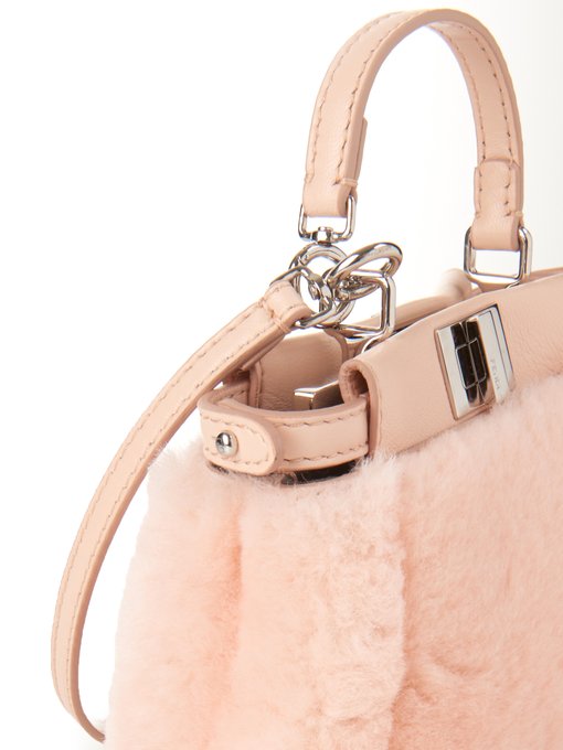 Micro Peekaboo shearling cross-body bag | Fendi | MATCHESFASHION UK