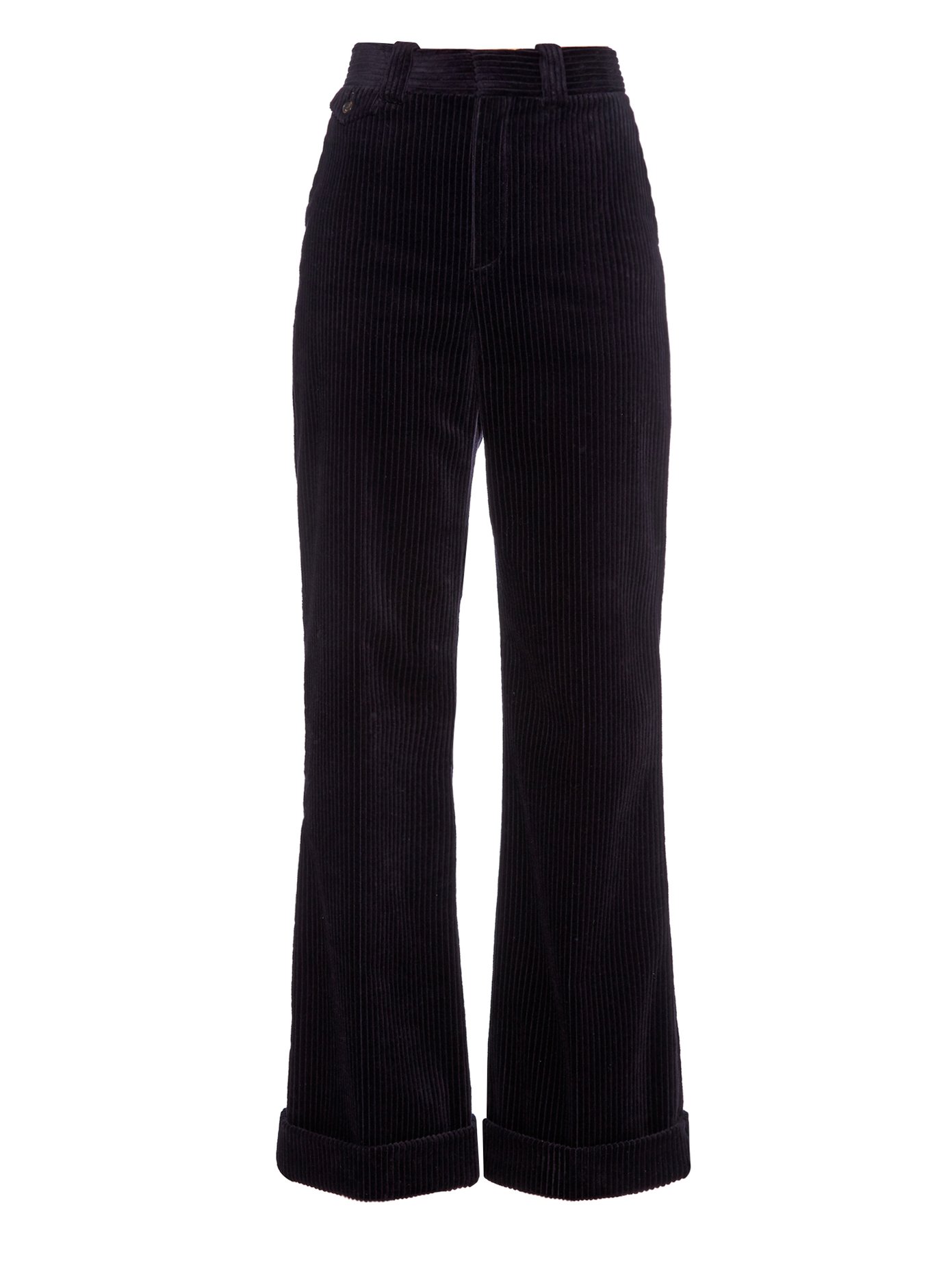 flared cotton trousers