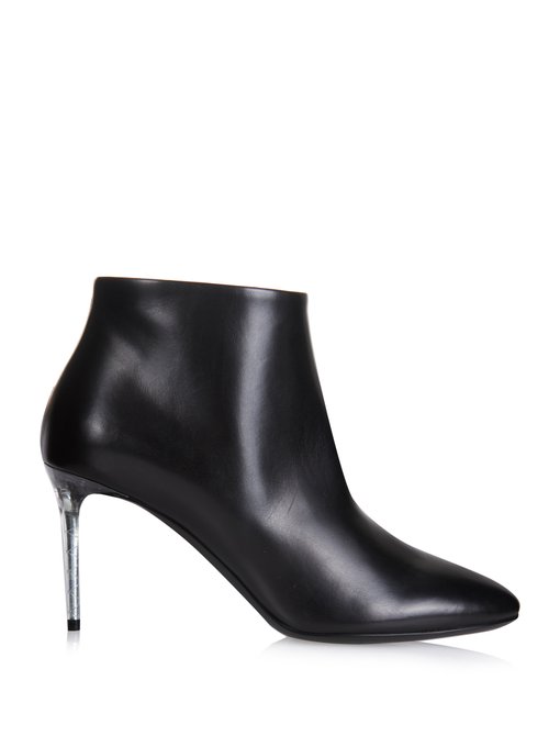 George V Plexi-heel leather ankle boots | Balenciaga | MATCHESFASHION ...