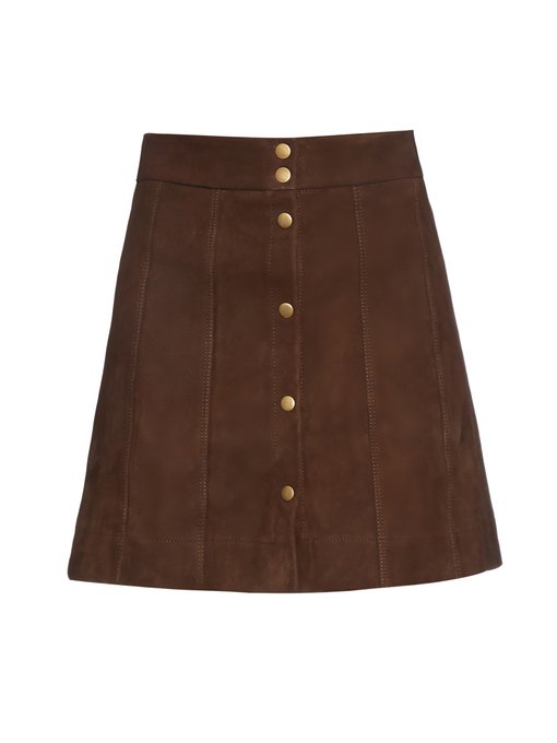 Le Panelled suede skirt | Frame | MATCHESFASHION US