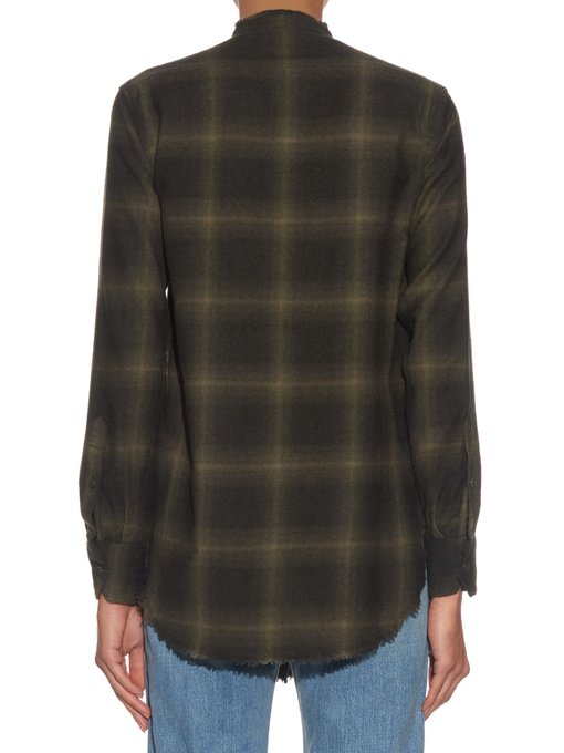 Plaid wool and cashmere-blend shirt | Helmut Lang | MATCHESFASHION UK