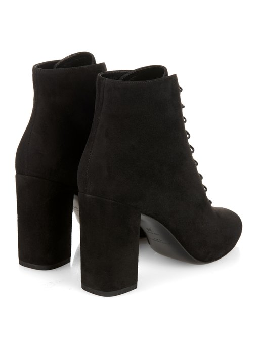 Lace-up suede ankle boots | Saint Laurent | MATCHESFASHION UK