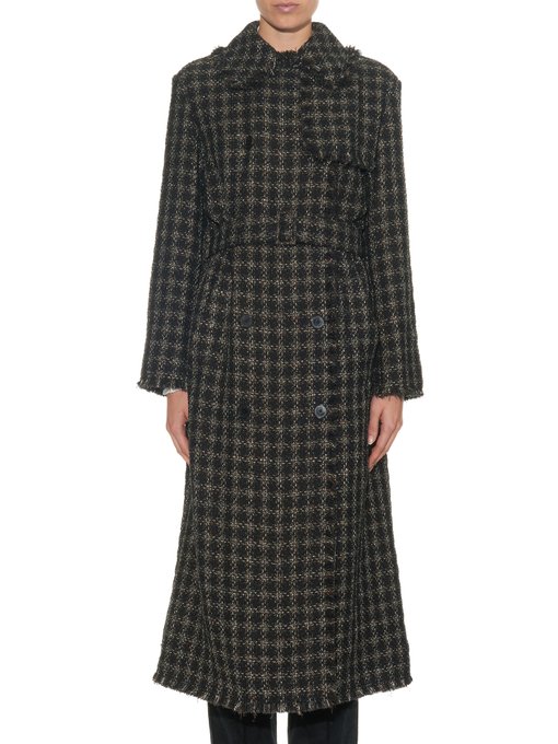 Lamé-tweed trench coat | Sonia Rykiel | MATCHESFASHION US