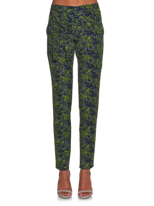 Floral-brocade slim-fit trousers | Marques'Almeida | MATCHESFASHION UK
