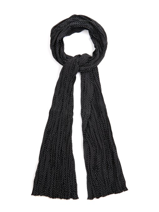Polka-dot crinkle-effect silk scarf | Saint Laurent | MATCHESFASHION US