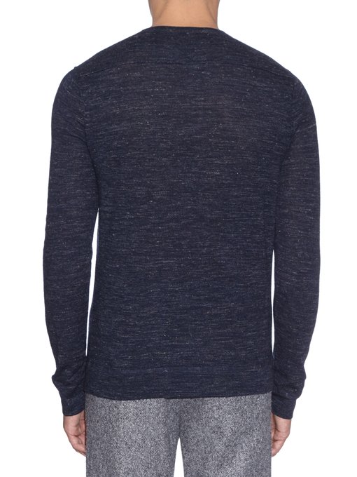 Henley wool and linen-blend sweater | Vince | MATCHESFASHION UK