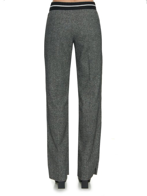 Cross waistband silk and wool-blend trousers | Loewe | MATCHESFASHION UK