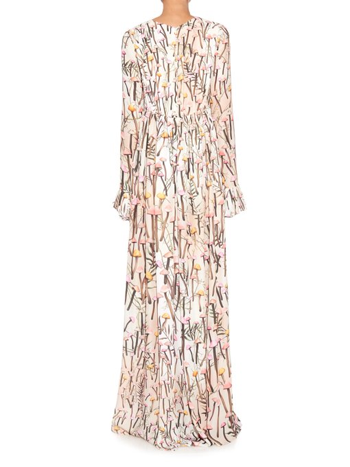 Couture Mushroom-print crepe gown | Giles | MATCHESFASHION UK