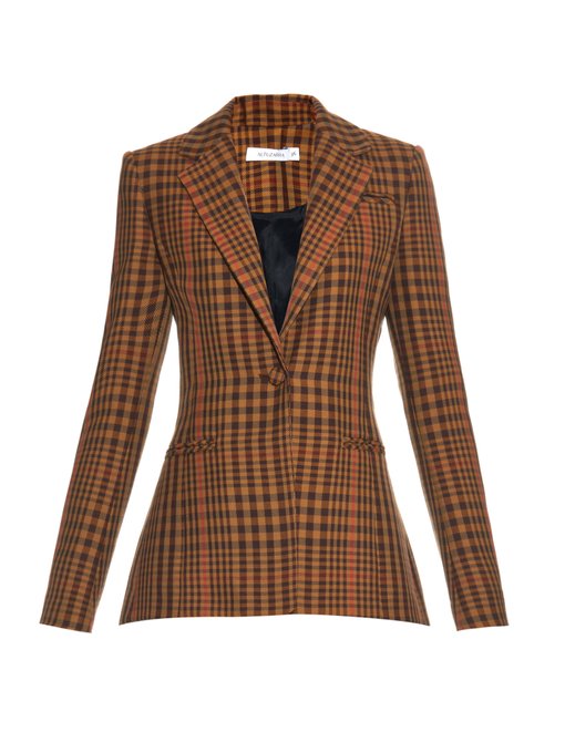 Acacia Prince of Wales-check wool-blend jacket | Altuzarra ...