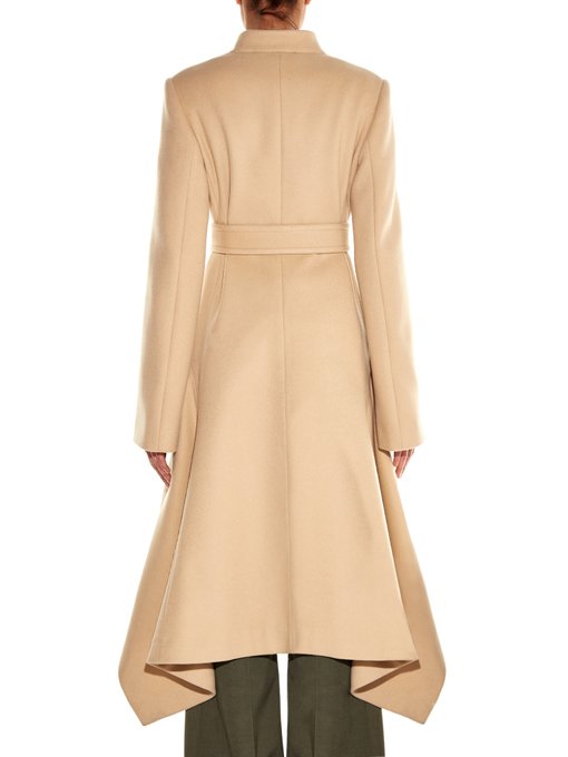 Claudine asymmetric-hem wool-blend coat | Stella McCartney ...