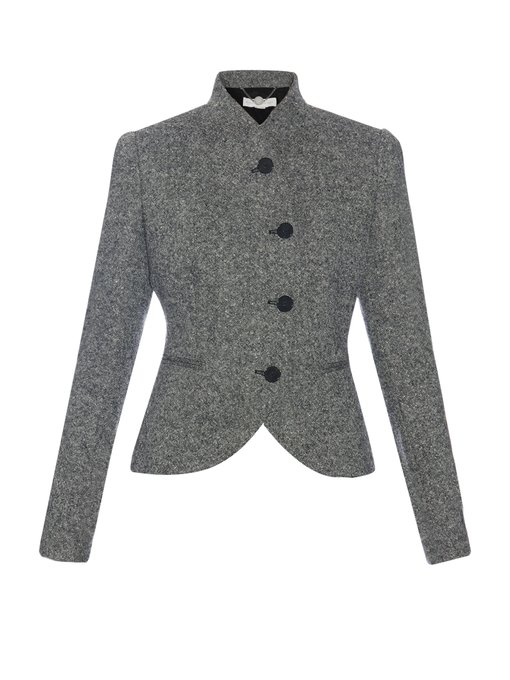 Tweed curved-hem cropped jacket | Stella McCartney | MATCHESFASHION US