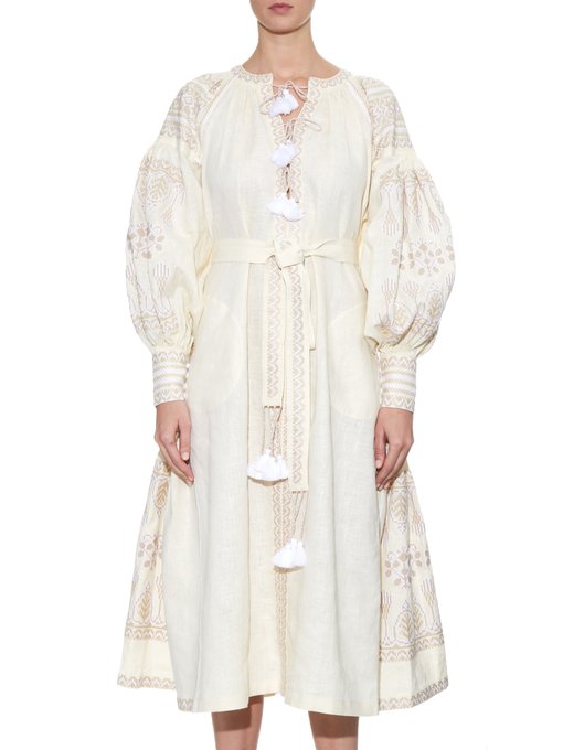 Embroidered linen maxi dress | Vita Kin | MATCHESFASHION UK