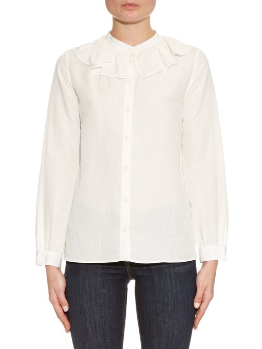 Sixtine frill-collar shirt | A.P.C. | MATCHESFASHION.COM UK