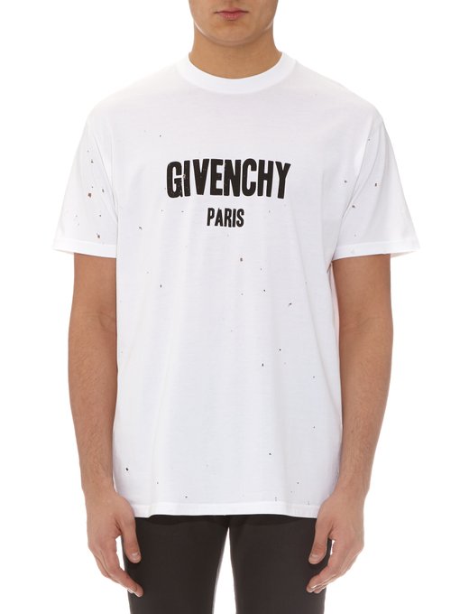 Columbian-fit distressed T-shirt | Givenchy | MATCHESFASHION UK