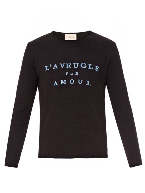 L'Aveugle Par Amour cotton sweatshirt | Gucci | MATCHESFASHION UK