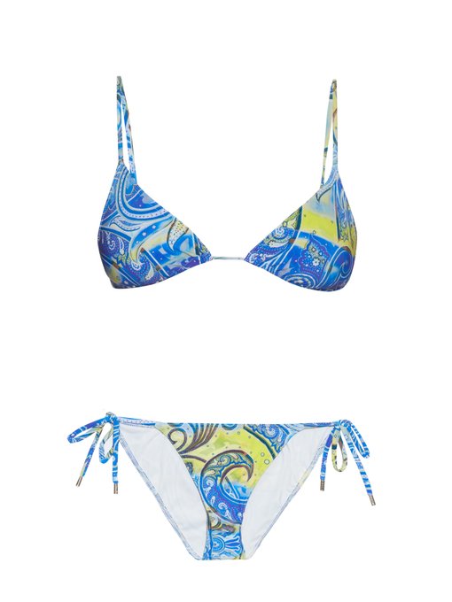 Paisley-print triangle bikini | Etro | MATCHESFASHION.COM UK