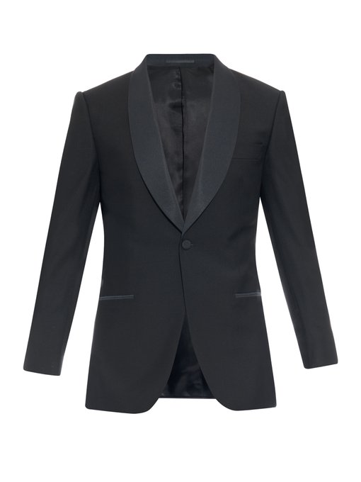 Shawl-collar wool and mohair-blend blazer | Gieves & Hawkes ...