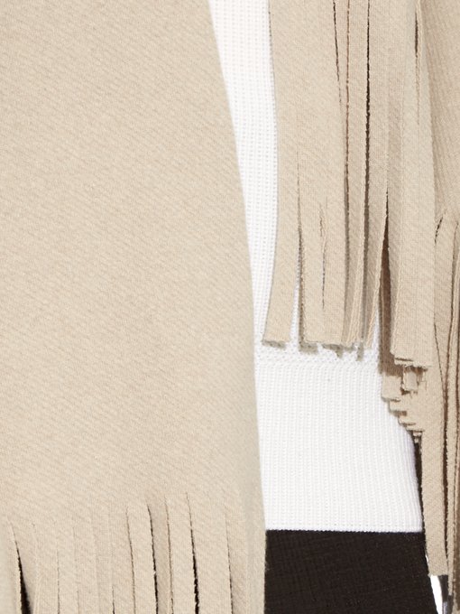 Fringed Wool And Cashmere Blend Poncho Burberry Prorsum Matchesfashion Jp