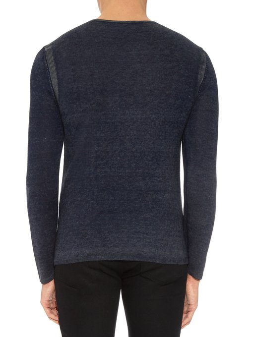 Crew-neck silk and cashmere-blend sweater | John Varvatos ...