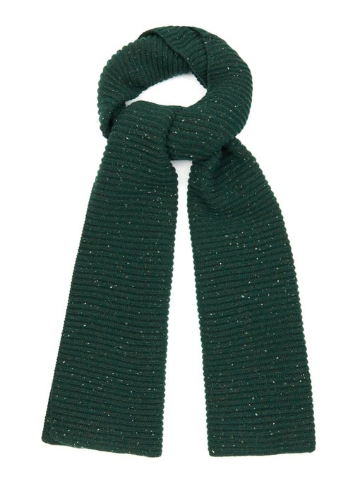 Chunky ribbed-knit donegal-wool scarf | Raey | MATCHESFASHION US