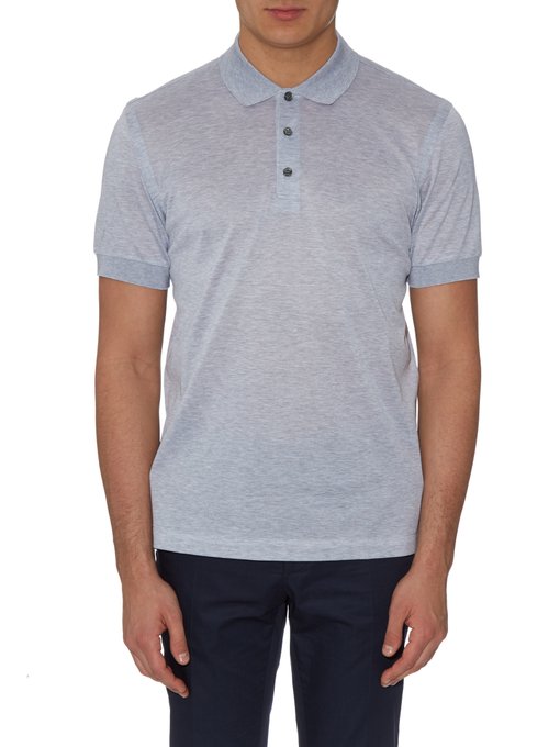 Short-sleeved cotton-piqué polo shirt | Brioni | MATCHESFASHION UK