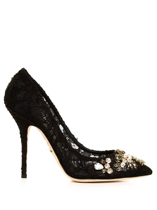 Crystal-embellished lace pumps | Dolce & Gabbana | MATCHESFASHION US