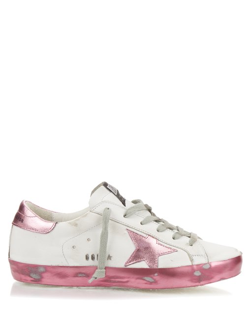 Super Star Sparkle low-top leather trainers | Golden Goose ...