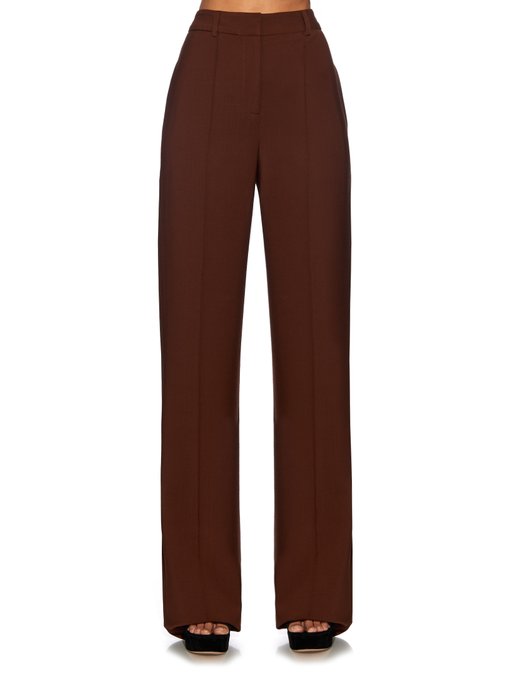 High-waisted stretch wool-crepe trousers | Adam Lippes | MATCHESFASHION ...