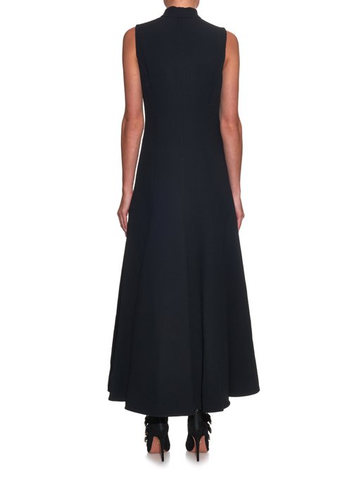 Bi-colour high-neck crepe dress | Versace | MATCHESFASHION US
