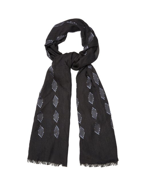 Fine-knit rhombus scarf | Bottega Veneta | MATCHESFASHION US