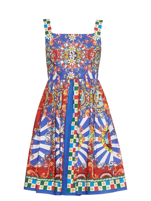 Carretto-print embellished dress | Dolce & Gabbana | MATCHESFASHION UK