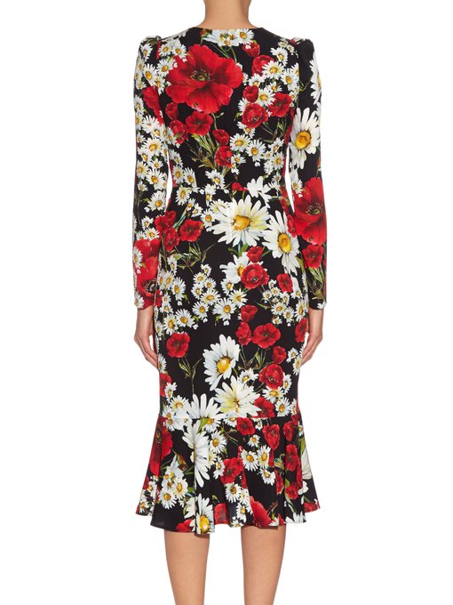 Poppy and daisy-print dress | Dolce & Gabbana | MATCHESFASHION US