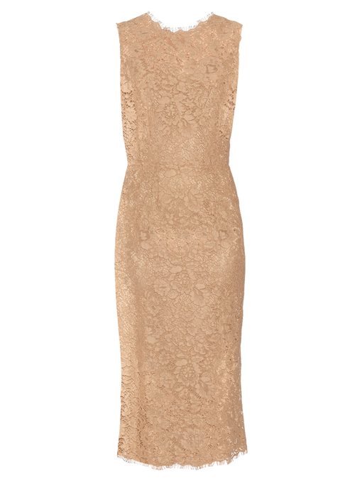 Floral-lace sleeveless midi dress | Dolce & Gabbana | MATCHESFASHION UK