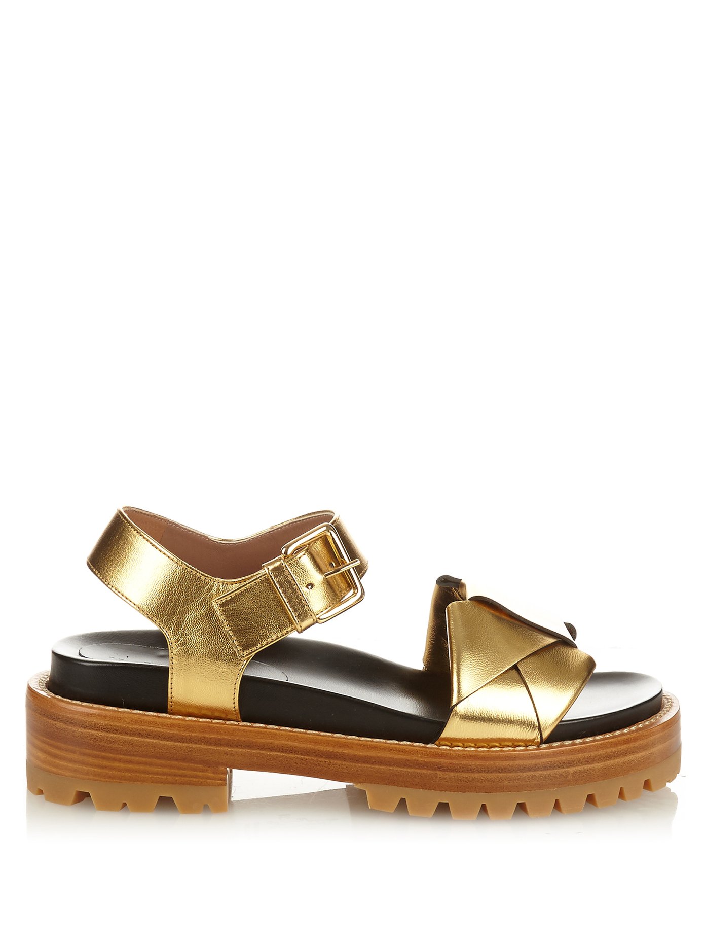 Fussbett metallic-leather sandals 