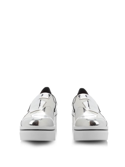 Binx metallic faux-leather flatform loafers | Stella McCartney