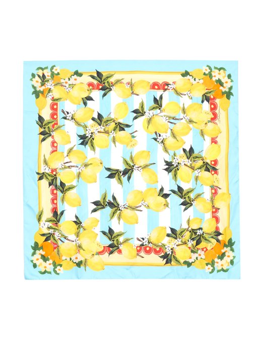 Lemons-print silk-twill scarf | Dolce & Gabbana | MATCHESFASHION UK