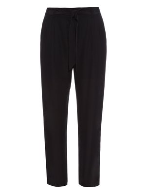 High-waist silk-georgette trousers | Raquel Allegra | MATCHESFASHION.COM UK