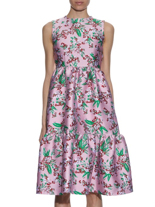 Lucille floral-jacquard sleeveless dress | Jonathan Saunders ...